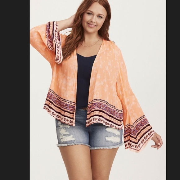 torrid Tops - Torrid bell sleeved kimono open cardigan